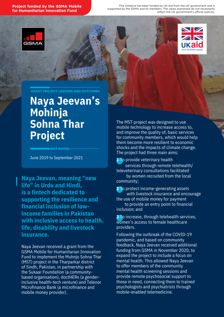 Gsma M4h Innovation Fund Lessons And Outcomes Naya Jeevan S Mohinja Sohna Thar Project Mobile For Development